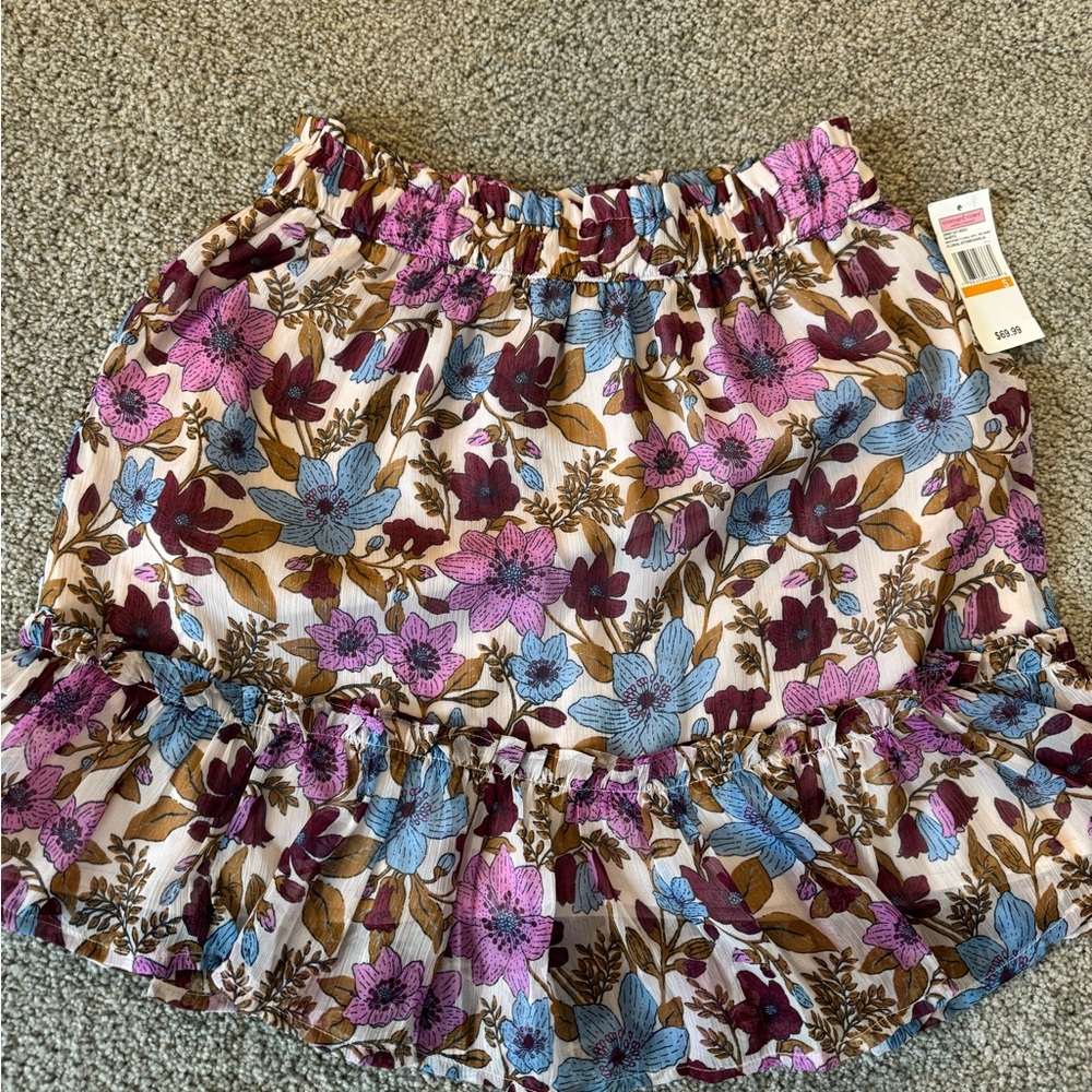 Vineyard Vines Floral Skirt with Ruffle Hem size small s nwt new